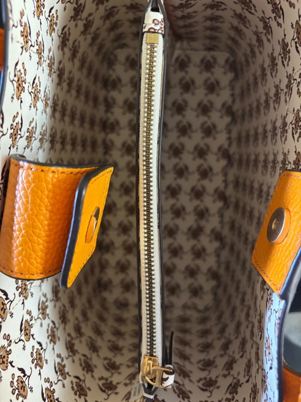 Tory Burch Bright Yellow Pebbled Leather Mini Tote with Strap